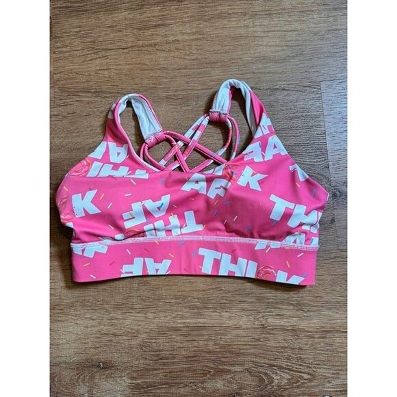 Combat Iron Thick AF Cross Strap Training Edition Sports Bra Size Small - Picture 2 of 2